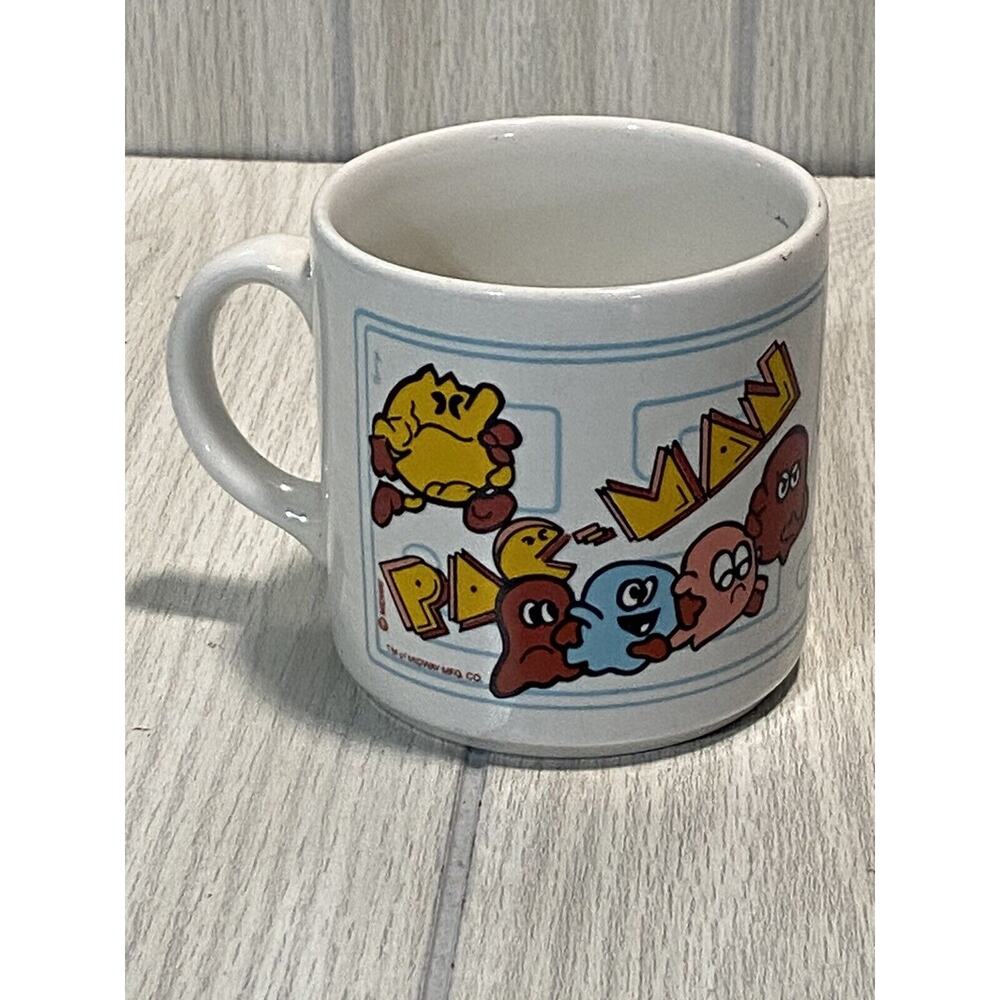 Vintage PAC-MAN Mug Video Arcade Coffee Cup 1980s MIDWAY Game Grindley England.